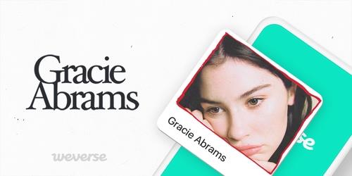 This image, provided by beNX, shows a promotional image marking Gracie Abrams' joining the fan community platform Weverse. (PHOTO FOR SALE) (Yonhap)