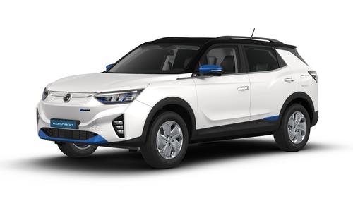 SsangYong Motor Co.'s first electric vehicle, the Korando Emotion SUV, is seen in this photo provided by the automaker on June 15, 2021. (PHOTO NOT FOR SALE) (Yonhap)