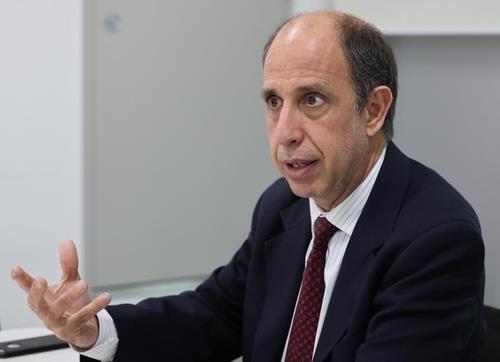 Tomas Ojea Quintana, the U.N. special rapporteur on human rights in North Korea, speaks during an interview with Yonhap News Agency in Seoul on June 30, 2022. (Yonhap)