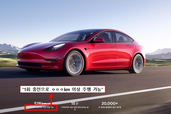 This photo provided by the Fair Trade Commission (FTC) on Jan. 3, 2023, shows an advertisement of the South Korean arm of U.S. electric vehicle giant Tesla Inc. in 2019. (PHOTO NOT FOR SALE) (Yonhap)