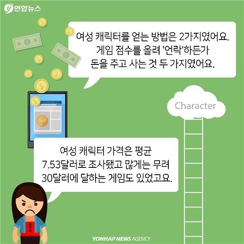 <카드뉴스> 왜 여성 캐릭터만 유료?…게임업계 성차별에 맞선 소녀 - 7