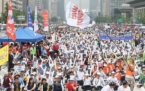 경기 6개시 주민들, 서울서 "지방재정 개편 철회" 집회 - 2
