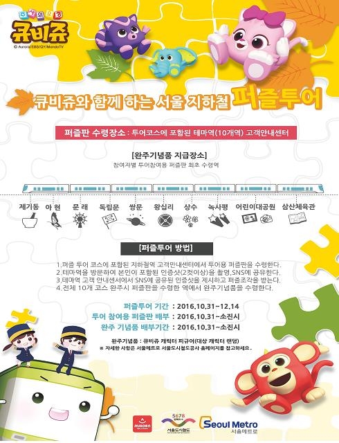 서울 지하철 테마역사 10곳 찍으면 '큐비쥬' 인형 - 1