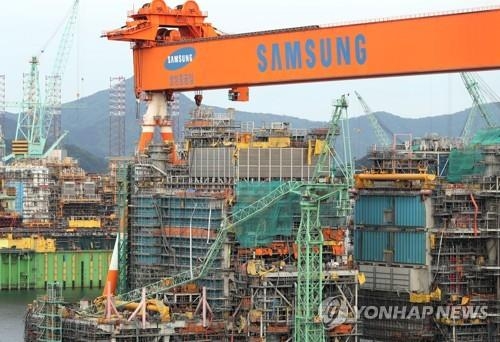 삼성중공업 크레인 사고 현장