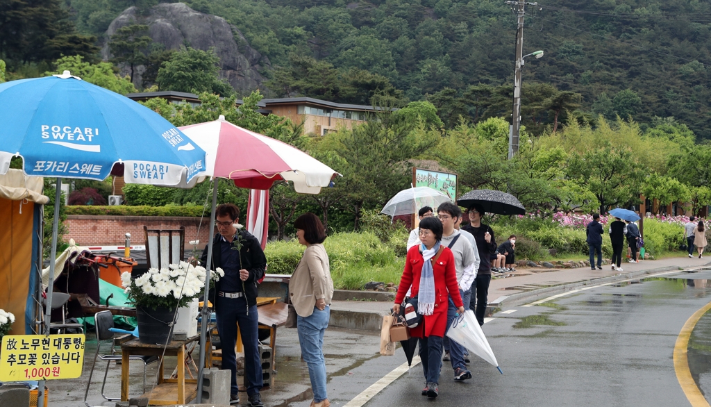 대선일 봉하마을 나들이 발길
