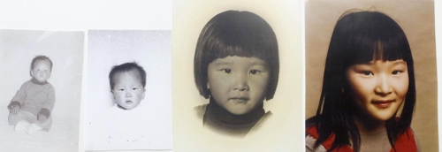 김광우 씨의 입양당시(좌측 첫번째외 두번째)와 어린시절 모습