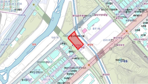 매물로 나온 분당 '펀스테이션' 시설 위치도