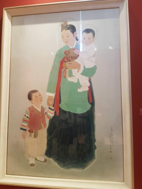 장우성 화백의 '한국의 성모자'(1949)