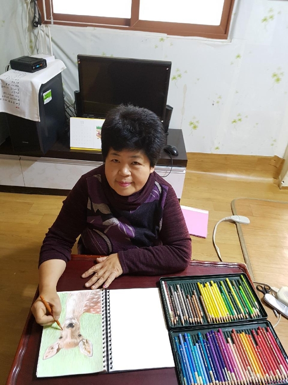 농부화가 김순복씨.