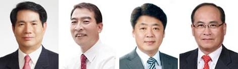왼쪽부터 박재본, 손상용, 오은택, 이상갑 의원