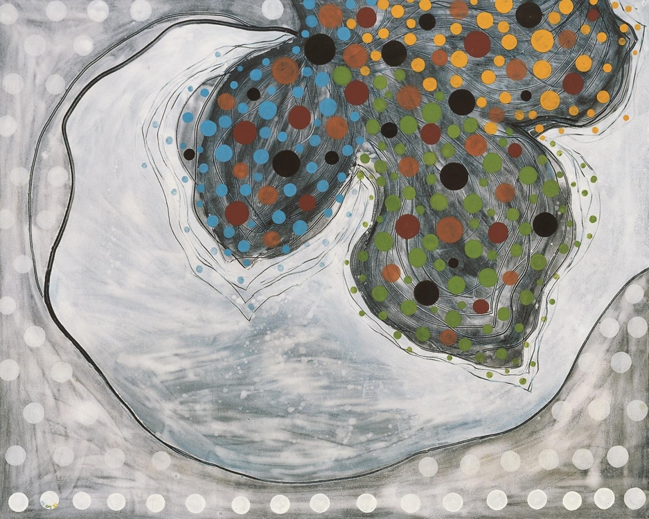 이애리, 또 다른 자연, 장지에 석채, 먹, 130.5x162.5cm, 2005