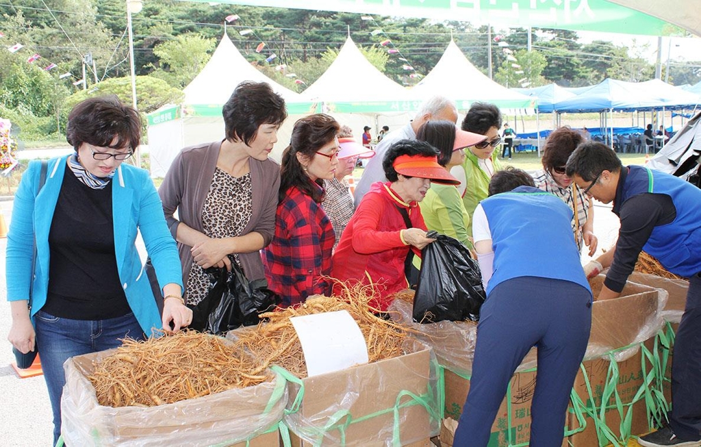 지난해 열린 서산인삼 직거래 장터
