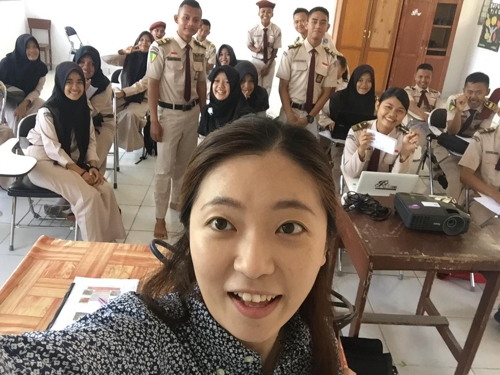 이다영 씨와 3학년 원예학과 학생들
