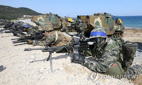 한미 군의 상륙작전 훈련