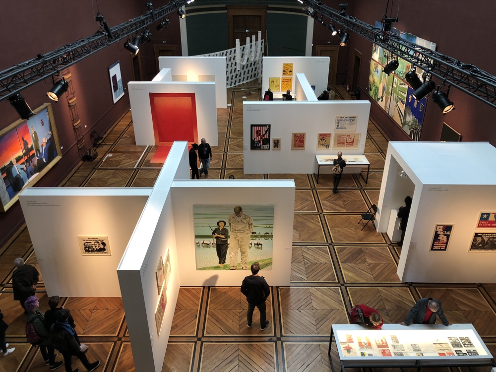 파리국립미술학교 전시관서 열리고 있는 68혁명 50주년 특별전