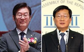 경기도지사 더불어민주당 이재명 후보와 전해철 의원[연합뉴스]