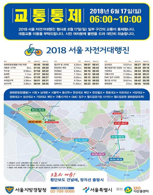 2018 서울 자전거대행진 교통통제