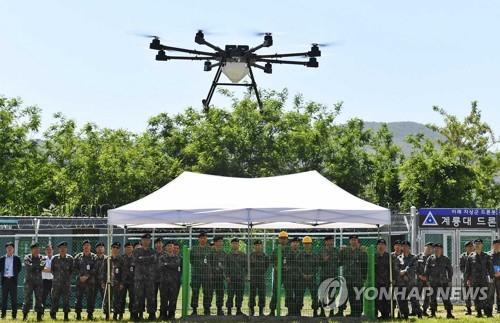 육군드론교육센터, 드론 시범비행