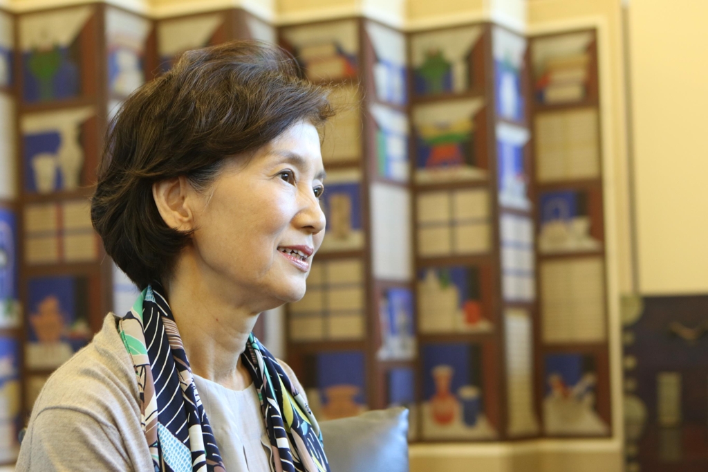 (아산=연합뉴스) 박상현 기자 = 김은경 온양민속박물관장이 지난달 28일 연합뉴스와 인터뷰를 하고 있다.
