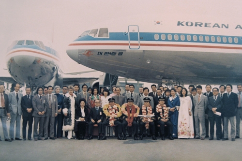 1972년 4월 19일, 대한항공 B707 여객기 로스앤젤레스 첫 취항