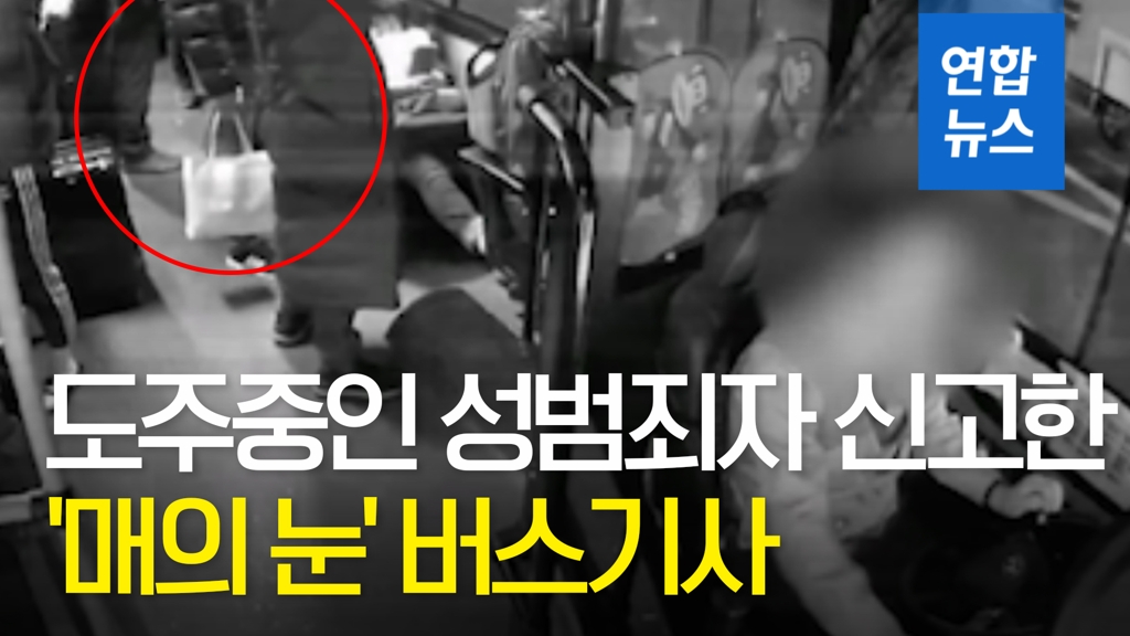 [영상] 도주중인 성범죄자 잡아낸 '매의 눈' 버스기사 - 2
