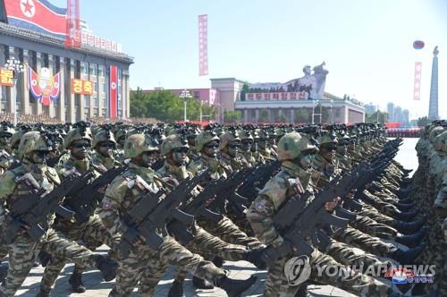 2018년 북한 정권수립 70주년 열병식 장면