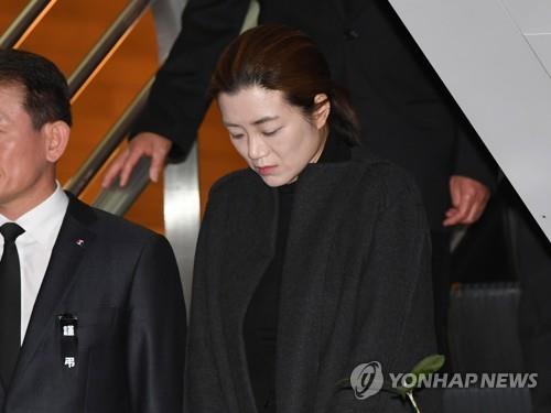조양호 회장 빈소 도착한 조현민