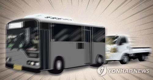 화물차, 버스 추돌