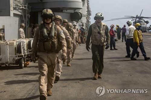 에이브러햄 링컨 항모전단과 함께 중동에 파견된 미 해병 22원정부대(22nd MEU)