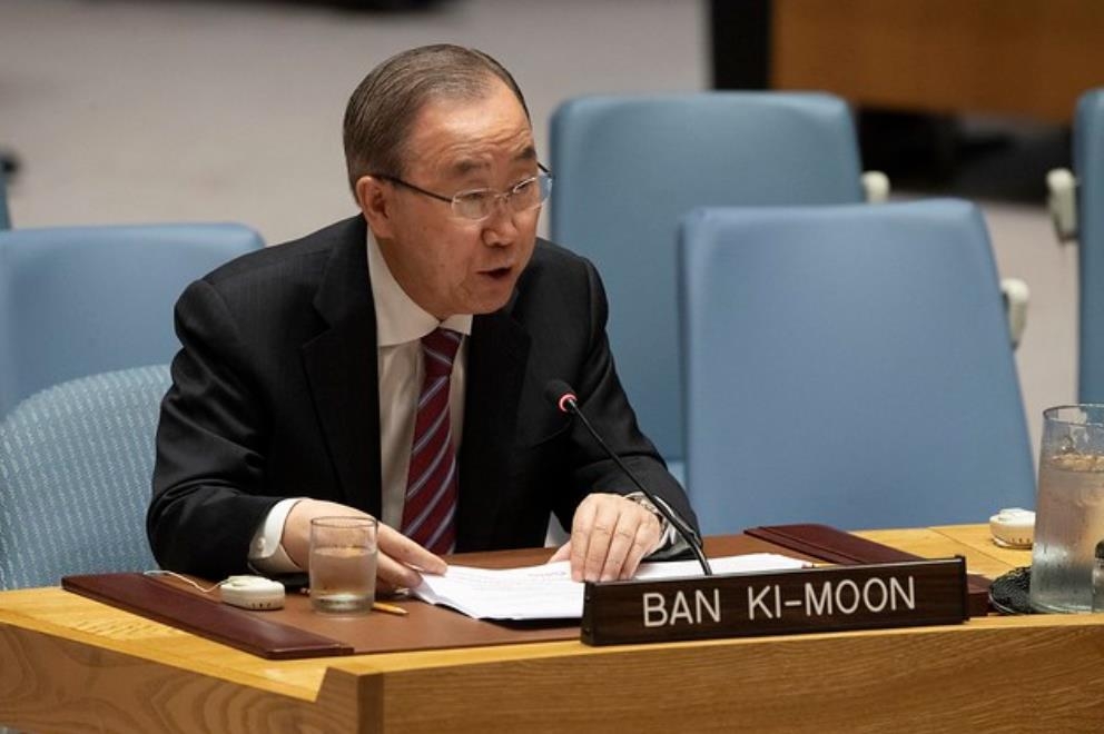 유엔 안보리 회의에 참석한 반기문 전 유엔 사무총장