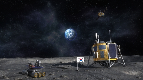 한국 달 탐사 착륙선과 로버 상상도