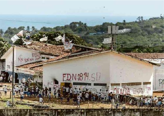 지난 2017년 브라질 북동부 나타우 시 인근 교도소에서 일어난 폭동 [브라질 일간 폴랴 지 상파울루] 