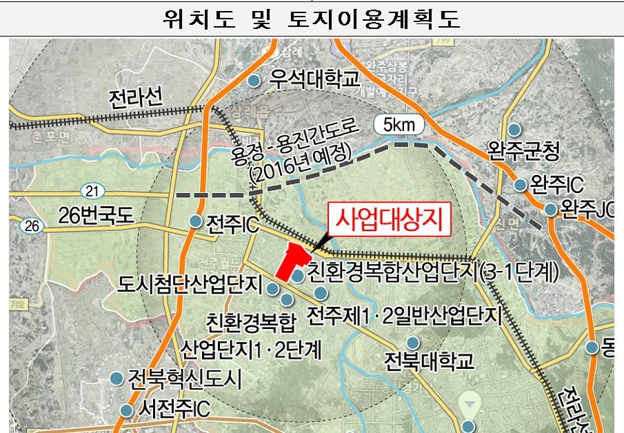 전북 전주 국가산업단지 위치도