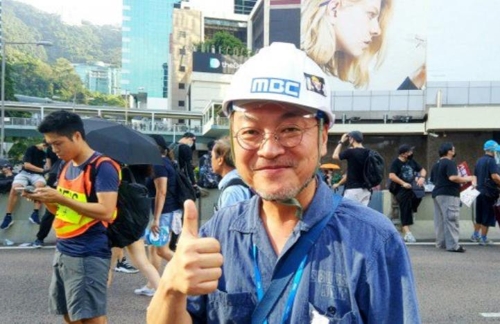 홍콩 시위 현장의 배우 김의성