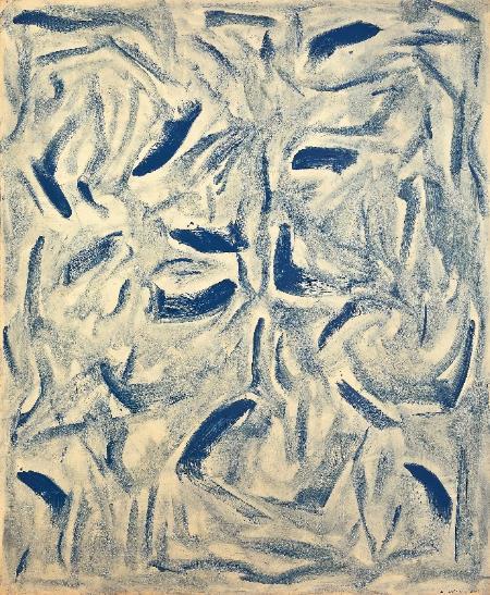 이우환, 동풍, 캔버스에 광물 안료와 유채, 224×181.2cm, 1984