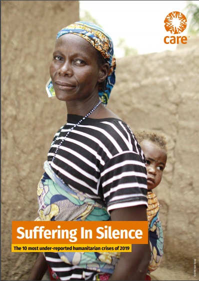 국제 구호단체 케어(CARE) 인터내셔널 연례 보고서 '침묵 속의 고통' 표지