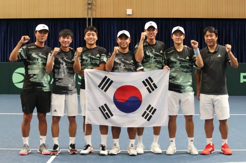 2019년 데이비스컵에 출전했던 한국 대표팀. 