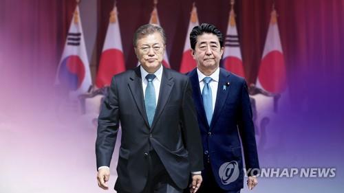 문재인 대통령과 아베 신조 총리(CG) [연합뉴스TV 제공]