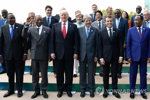 2017년 이탈리아 G7정상회의 때 모습 [AFP=연합뉴스 자료사진]