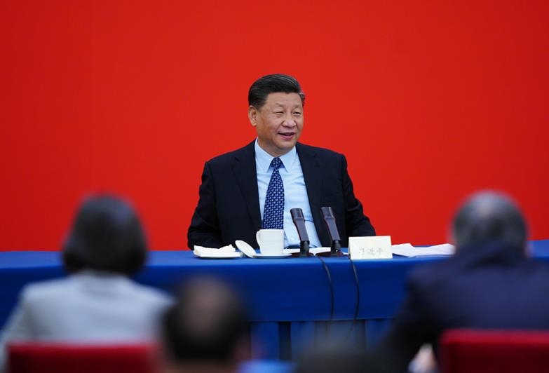 정협 경제계 위원 연석회의에 참석한 시진핑 중국 국가 주석