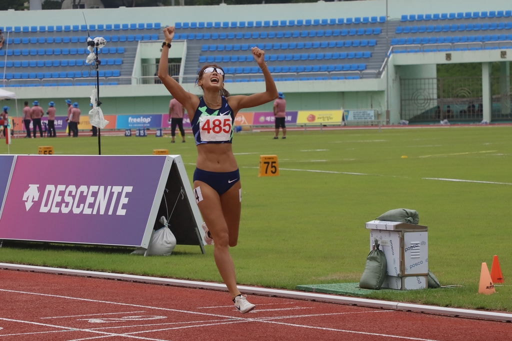 정연진, 육상 여자 7종경기 한국 신기록