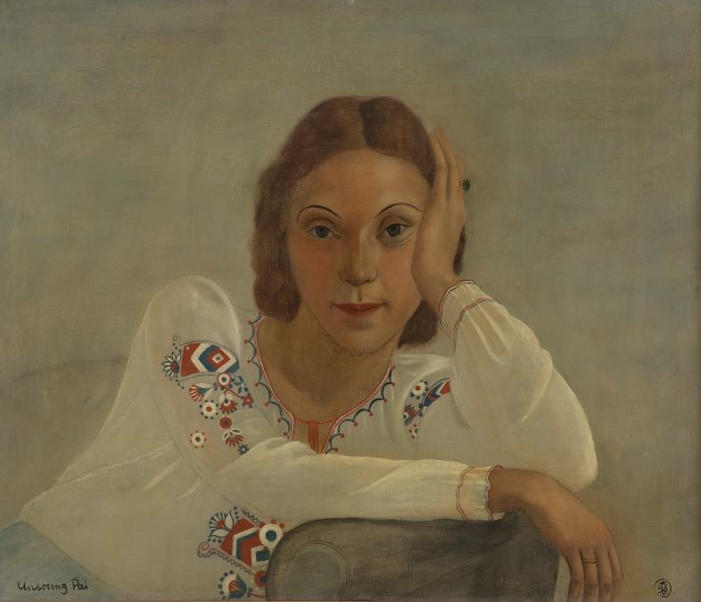 배운성, '화가의 아내', 1938, 캔버스에 유채 , 60x73cm [웅갤러리 제공. 재판매 및 DB 금지]