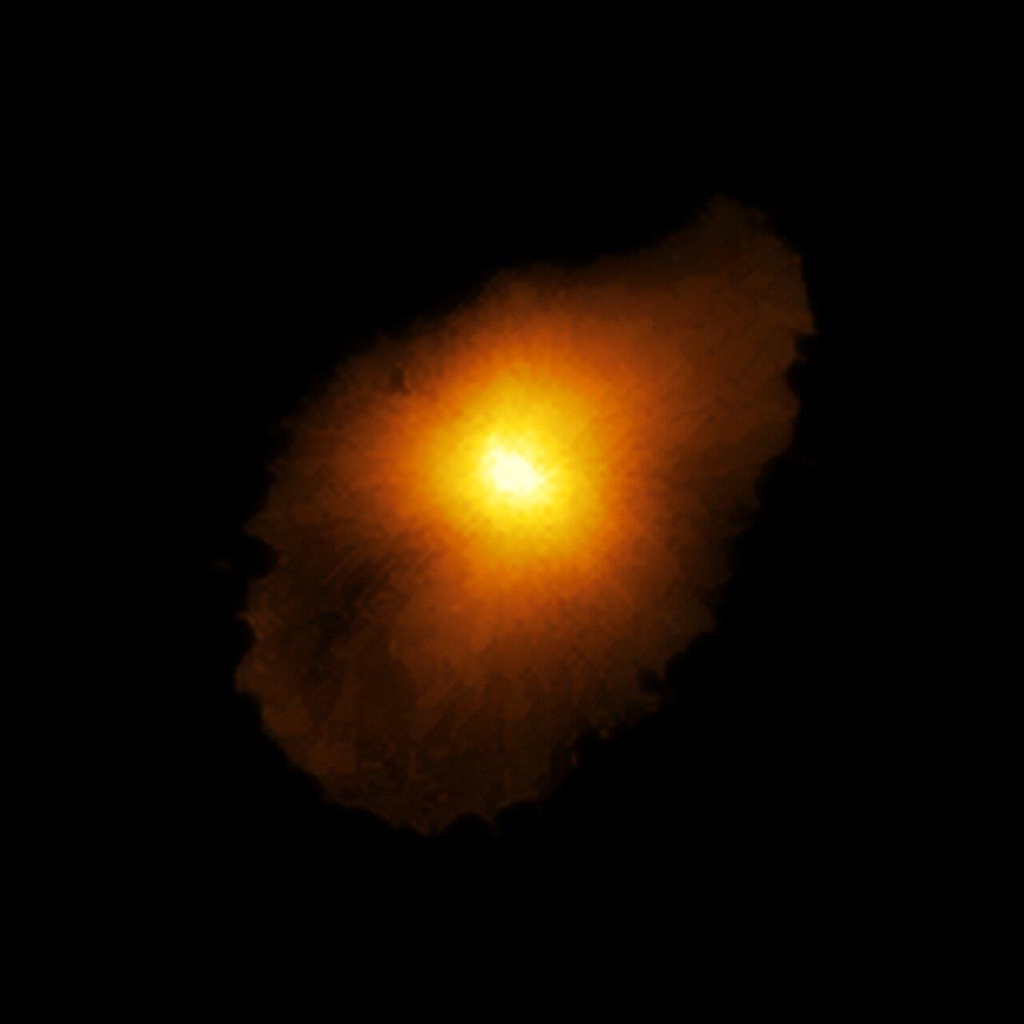 연구팀이 재구성한 'SPT0418-47' 은하의 실제 모습