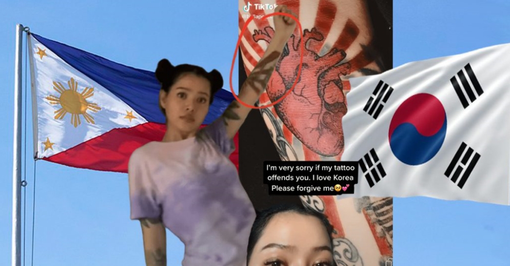 논란이 된 필리핀 SNS 인플루언서의 욱일기 문신