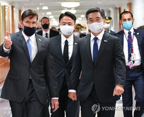 미 국방부 도착한 서욱 장관
