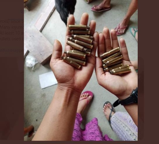 "군경, 깔레이에서 무차별 발포…탄피가 수북"
