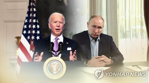 조 바이든 미국 대통령(왼쪽)과 블라디미르 푸틴 러시아 대통령(오른쪽). [연합뉴스TV 제공]
