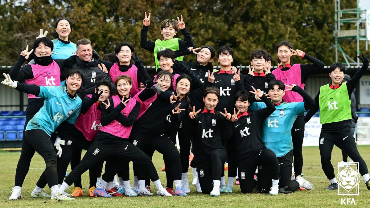 여자축구대표팀, 잠비아 평가전 앞두고 파주서 담금질