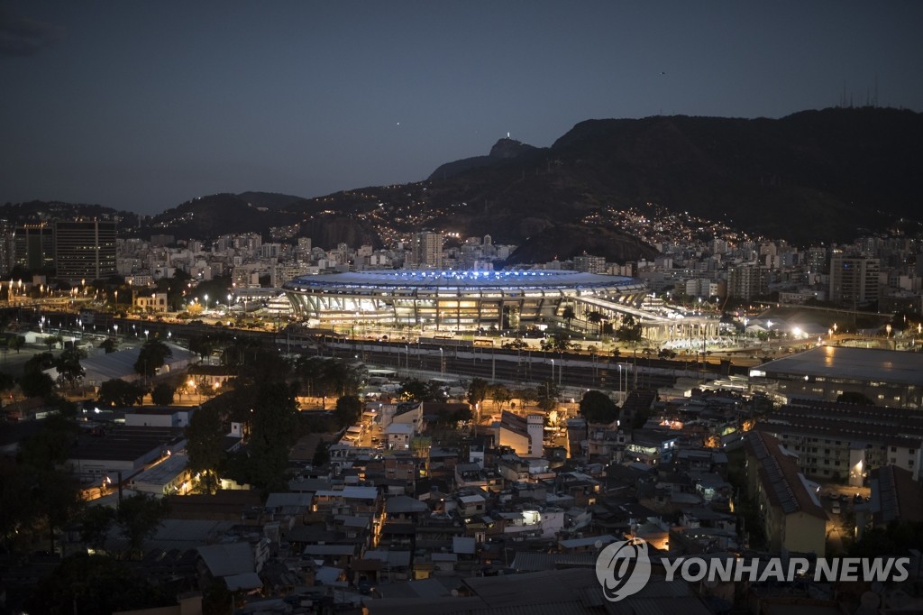 리우데자네이루 올림픽 개회식 리허설 장면. (AP=연합뉴스)