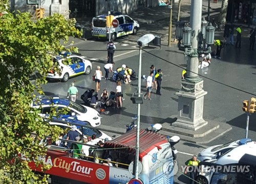 바르셀로나 차량 테러 현장